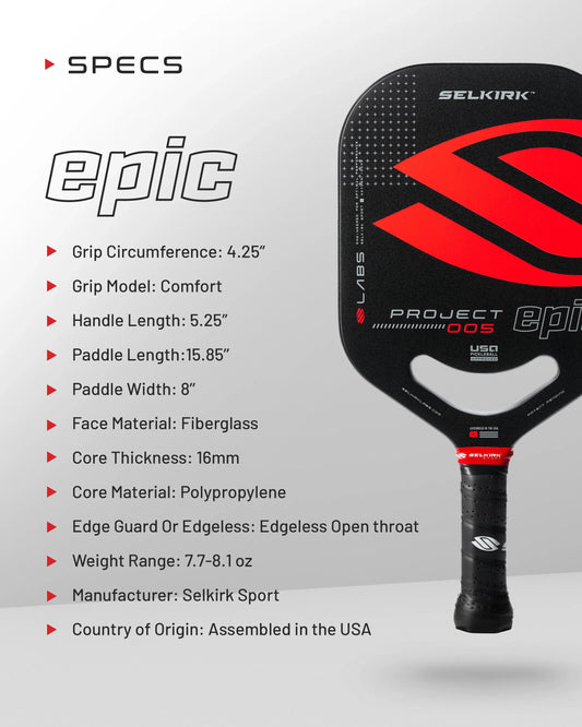 Selkirk LABS Project 005 Epic Pickleball Paddle