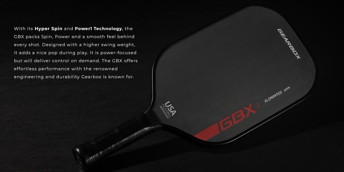 GearBox GBX Elongated 16mm Pickleball Paddle