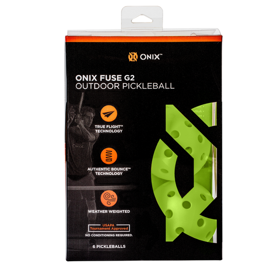 Onix Fuse G2 Outdoor Pickleballs - Set of 6 - [Neon Green]