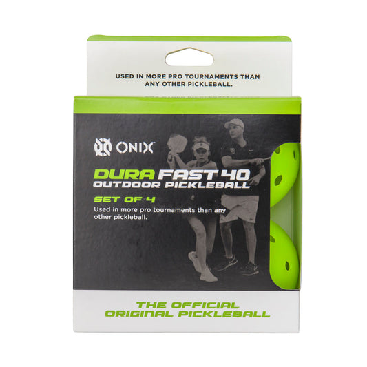 Onix Dura Fast-40 Outdoor Pickleballs - Set of 4 - [Neon Green]