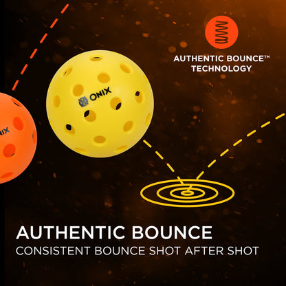 Onix Pure 2 Outdoor Pickleballs - Set of 6 - [Yellow]